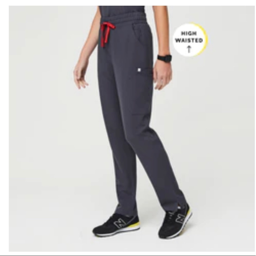 women's Charcoal Yola High Waisted - Petite Skinny Scrub Pants xxs